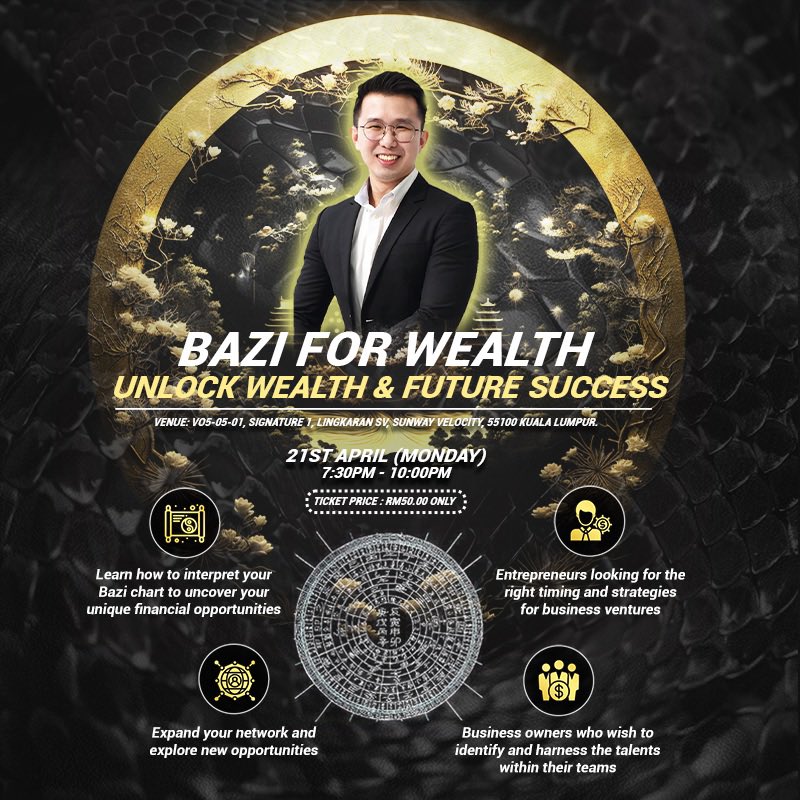 IBO_Malaysia's tweet photo. 🌟 BAZI FOR WEALTH - Unlock Your Wealth Potential with Bazi 🎉

🚀 International Blockchain Organisation Malaysia (IBO(M))

📅 Date: April 21, 2025 (Monday)
⏰ Time: 7:30 PM – 10:00 PM
📍 Venue: VO5-05-01, SIGNATURE 1, LINGKARAN SV, SUNWAY VELOCITY, 55100 KUALA LUMPUR.

🔗 Click Link to Reserve Your Complimentary Ticket Now! 
https://t.co/L0V69kQRrJ