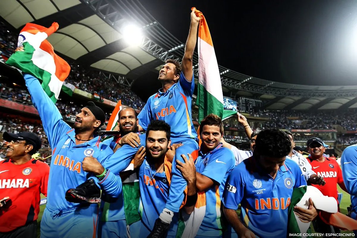 14 years &amp; it still feels like yesterday 🫰 

#OTD, Team India lifted their 2nd ICC Cricket World Cup title in Mumbai 🏆💫 

#RukengeNahi #LegendsAssemble