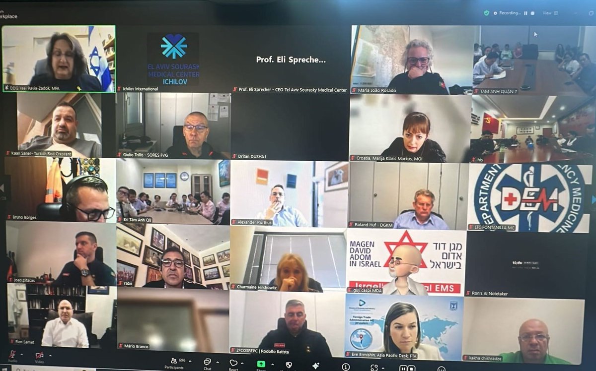 A webinar about emergency healthcare systems management, initiated by the Economic Division of the <a href="/IsraelMFA/">Israel Foreign Ministry</a>  and Tel Aviv Medical Center (Ichilov), in collaboration with the <a href="/Ministryofhealh/">ministryofhealth</a> ,Ministry of Economy, Israel Export Institute, MDA Israel, and Soroka Hospital, was