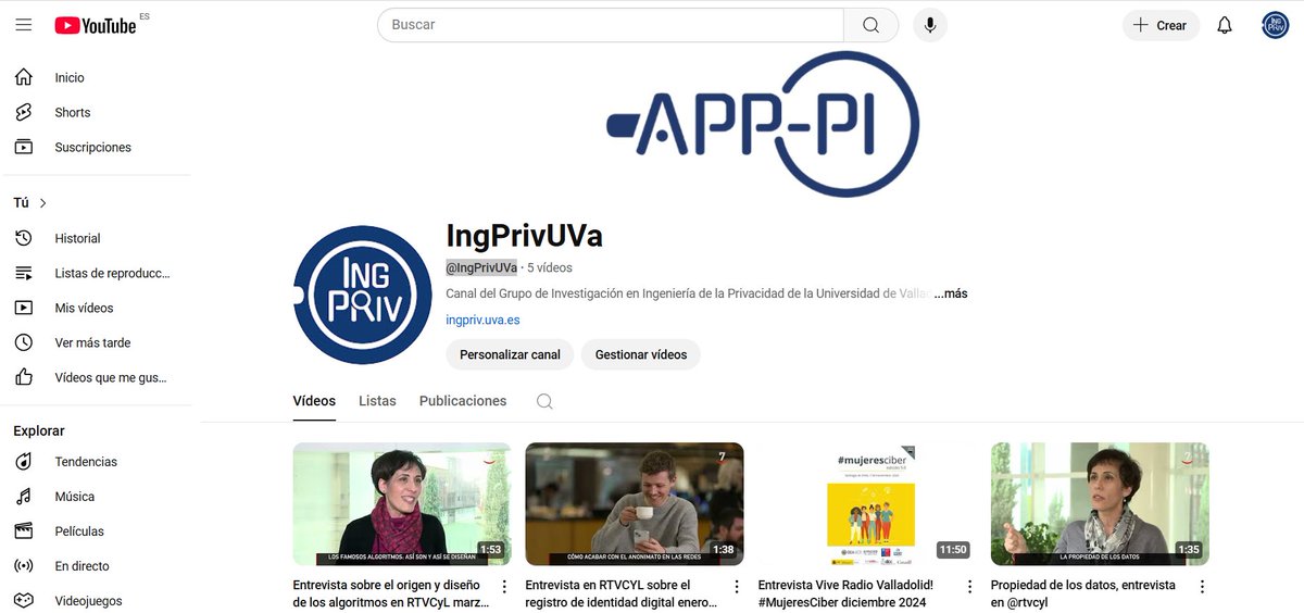 IngPrivUVa's tweet image. 📢 ¡Ya puedes ver nuestros vídeos en YouTube! 📺
Presentaciones en congresos, talleres y entrevistas sobre nuestra investigación de la #privacidad en dispositivos móviles🔐youtube.com/@IngPrivUVa
#AppPI #IngPriv #PlanDeRecuperación #NextGenerationEU #ProyectosCiber
