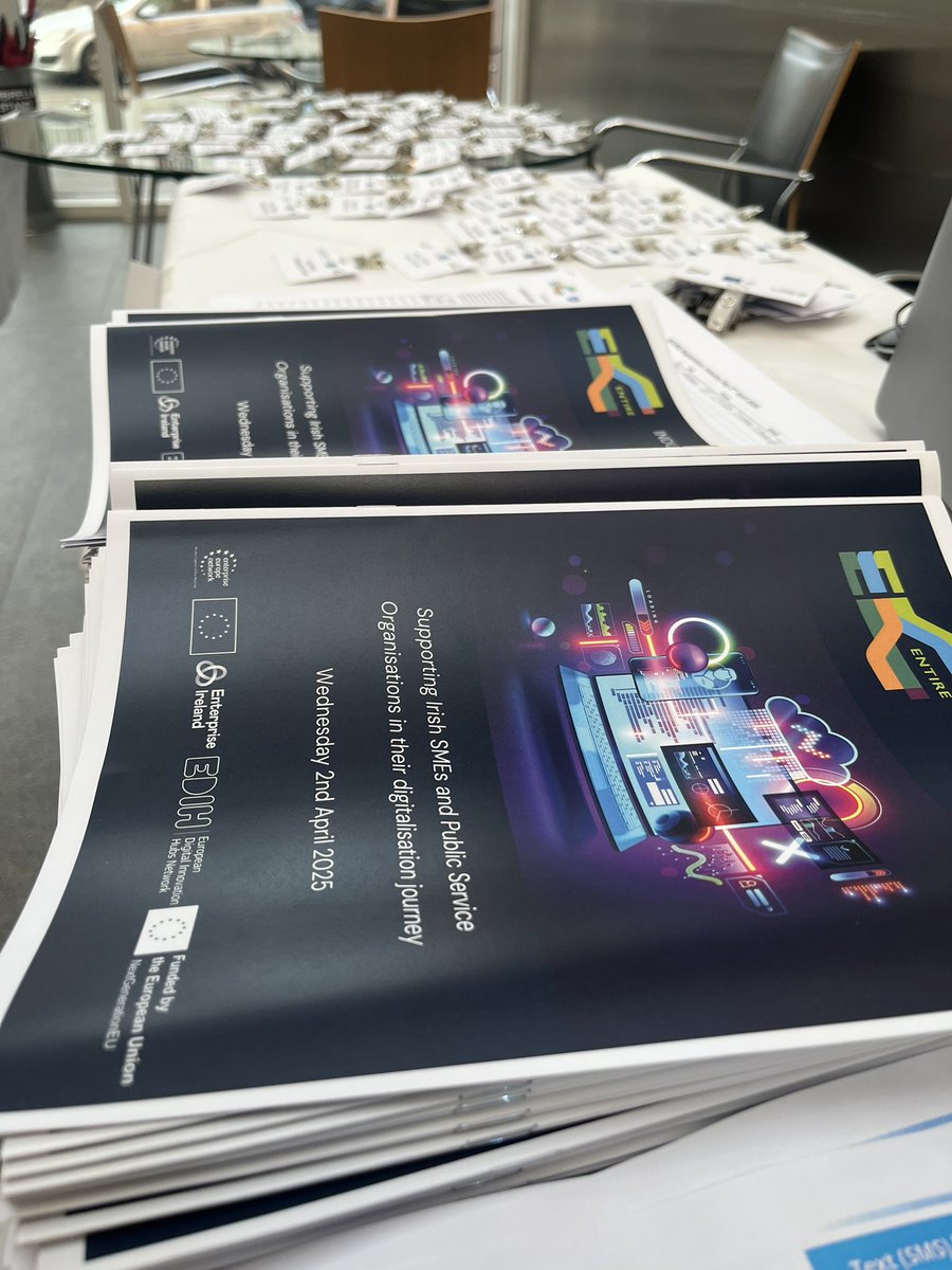 ENTIRE_EDIH (@entire_edih_ie) on Twitter photo All set up and ready to go for the ENTIRE Industry Network Day kicking off shortly at <a href="/TyndallInstitut/">Tyndall Institute</a> in collaboration with <a href="/EEN_EU/">Enterprise Europe Network 🇪🇺</a> within <a href="/Entirl/">Enterprise Ireland</a> 👏
#ENTIREIndustryNetworkDay2025 All set up and ready to go for the ENTIRE Industry Network Day kicking off shortly at <a href="/TyndallInstitut/">Tyndall Institute</a> in collaboration with <a href="/EEN_EU/">Enterprise Europe Network 🇪🇺</a> within <a href="/Entirl/">Enterprise Ireland</a> 👏
#ENTIREIndustryNetworkDay2025