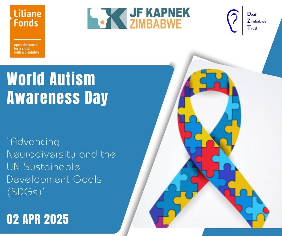 Deaf Zimbabwe Trust (@deafzimtrust) on Twitter photo Happy World Autism Awareness Day!
At Deaf Zimbabwe Trust, we celebrate neurodiversity and reaffirm our commitment to advancing inclusivity and acceptance.
This year's theme is "Advancing Neurodiversity and the UN Sustainable Development Goals (SDGs)."
<a href="/jfkapnekzim/">JF KAPNEK ZIMBABWE</a> Happy World Autism Awareness Day!
At Deaf Zimbabwe Trust, we celebrate neurodiversity and reaffirm our commitment to advancing inclusivity and acceptance.
This year's theme is "Advancing Neurodiversity and the UN Sustainable Development Goals (SDGs)."
<a href="/jfkapnekzim/">JF KAPNEK ZIMBABWE</a>