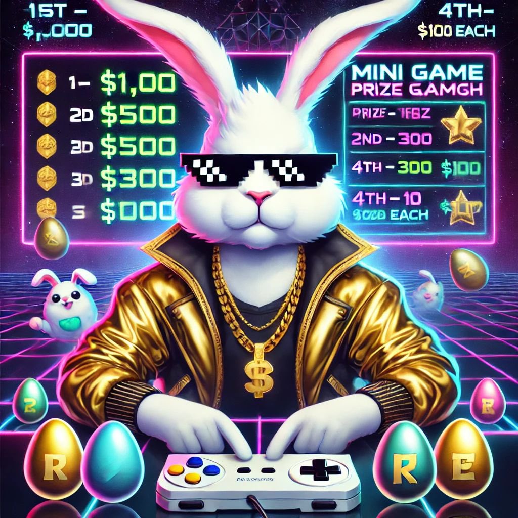 RizzEaster Challenge ! 🔥

Play RizzEaster.xyz &amp; climb the leaderboard! In 1 hour winners will be chosen:
🥇 $1,000
🥈 $500
🥉 $300
🎖️ Top 4-10: $100 each

⚠️ Must be a holder to win non-holders won’t be considered!

Not our official minigame, just a fun challenge! 🐣
