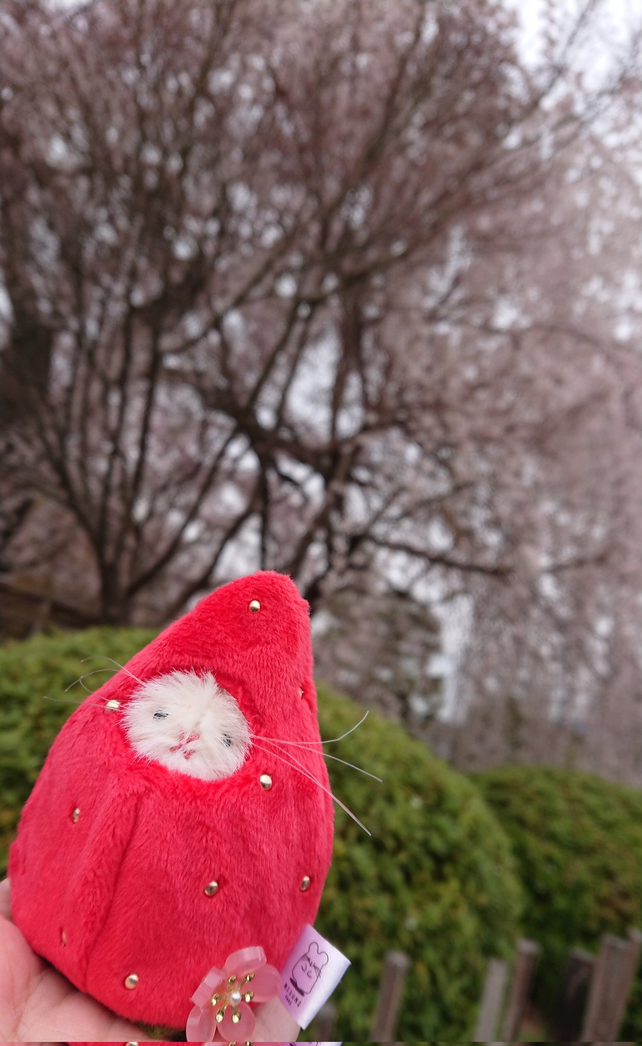 新品】三角ユウリ マウスのぬいぐるみ 木の役 桜
