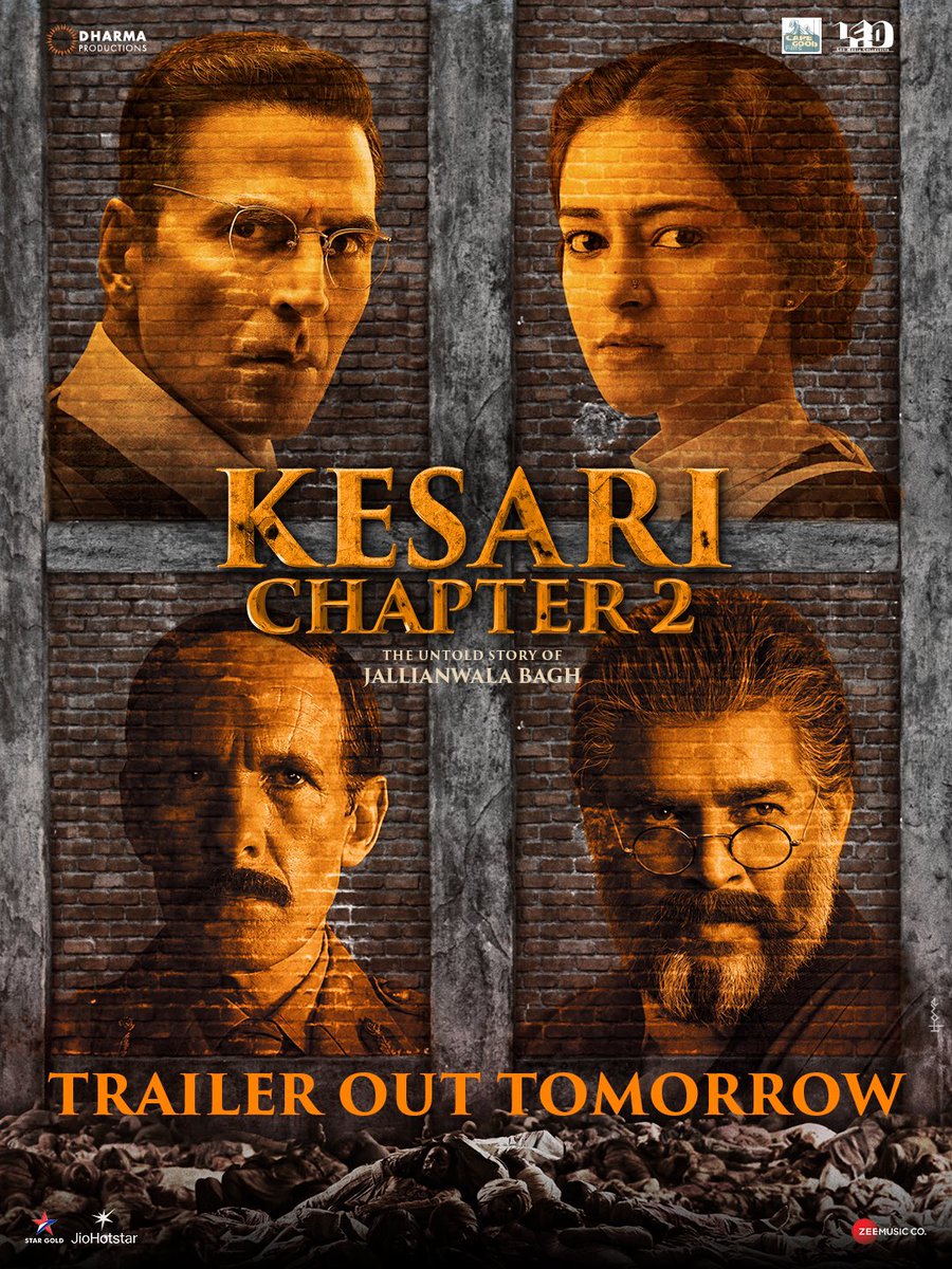 1650 bullets, 10 minutes, and 1 man who roared against it all.

Witness the journey that shook the entire nation.
#KesariChapter2 trailer out tomorrow. 

In cinemas 18th April, worldwide.

<a href="/akshaykumar/">Akshay Kumar</a> <a href="/ananyapandayy/">Ananya Panday</a> <a href="/karanstyagi/">Karan Singh Tyagi</a> #KaranJohar <a href="/adarpoonawalla/">Adar Poonawalla</a> <a href="/apoorvamehta18/">Apoorva Mehta</a>