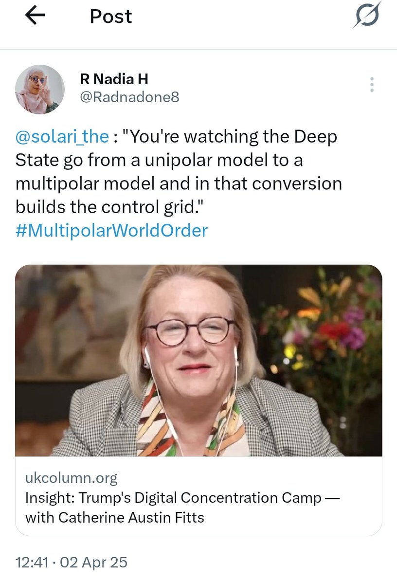 Radnadone8's tweet image. X doesn&apos;t allow me to post this.
#MultipolarWorldOrder is the #NewWorldOrder!