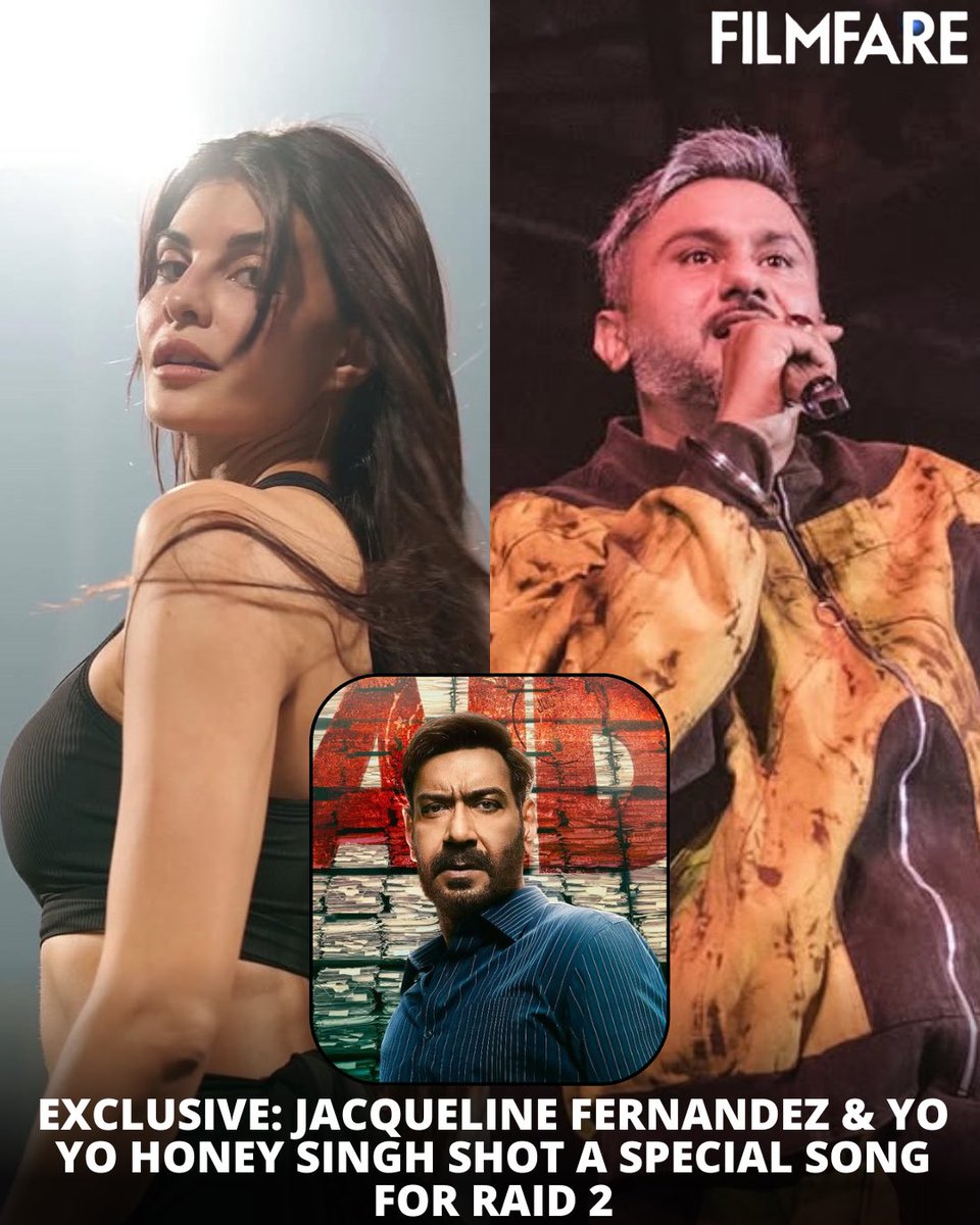 #FilmfareExclusive: As per our sources, #JacquelineFernandez recently shot for an item number with #YoYoHoneySingh for #AjayDevgn’s #Raid2.🎬❤️

Our sources tells us, “Jacqueline recently shot for an item number with Yo Yo Honey Singh. This is for Ajay Devgn’s movie Raid 2. Even