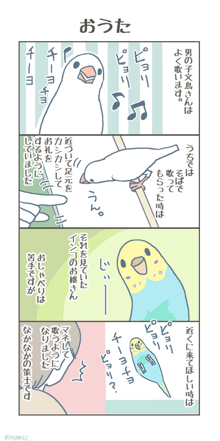 文鳥さんのゆるいまんがを描いています🐤🐤🐤

 #4月になったのでフォロワーさんに自己紹介しようぜ 