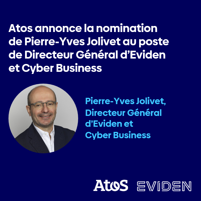 Nous avons le plaisir d'annoncer la nomination de Pierre-Yves Jolivet en tant que Vice-Président Exécutif et Directeur Général d’Eviden. Plus d'informations : spr.ly/6018FXX9a <a href="/Evidenlive/">Eviden</a>