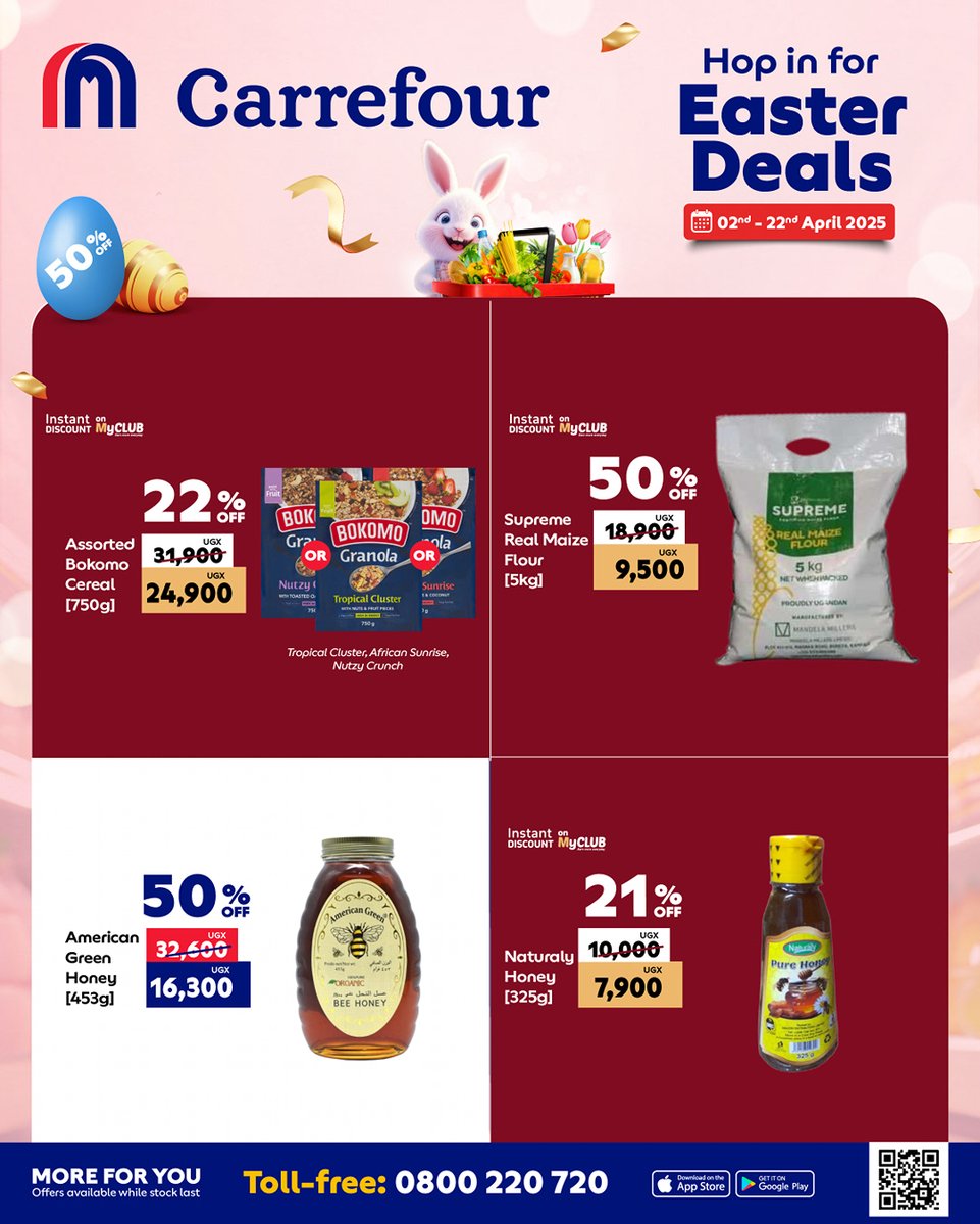 Egg-citing #EasterDeals are all over our supermarkets.

Shop for  fresh foods, snacks, beverages, toiletries and so much more to celebrate the festivities.

Visit us today and stock up.

#HappyEaster #GreatMoments <a href="/MajidAlFuttaim/">Majid Al Futtaim</a>