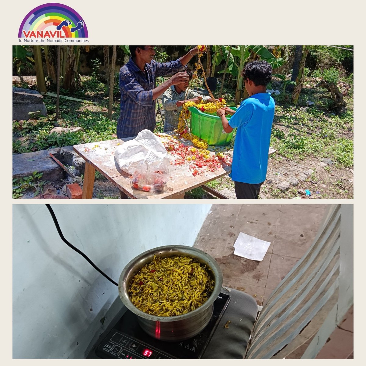 At Vanavil School of Art &amp; Tech, students explore the magic of natural dyes! Using onion peels, myrobalan, turmeric, and tea powder, they create beautiful, eco-friendly colors. Learning through hands-on experience, they connect with nature while mastering traditional techniques.