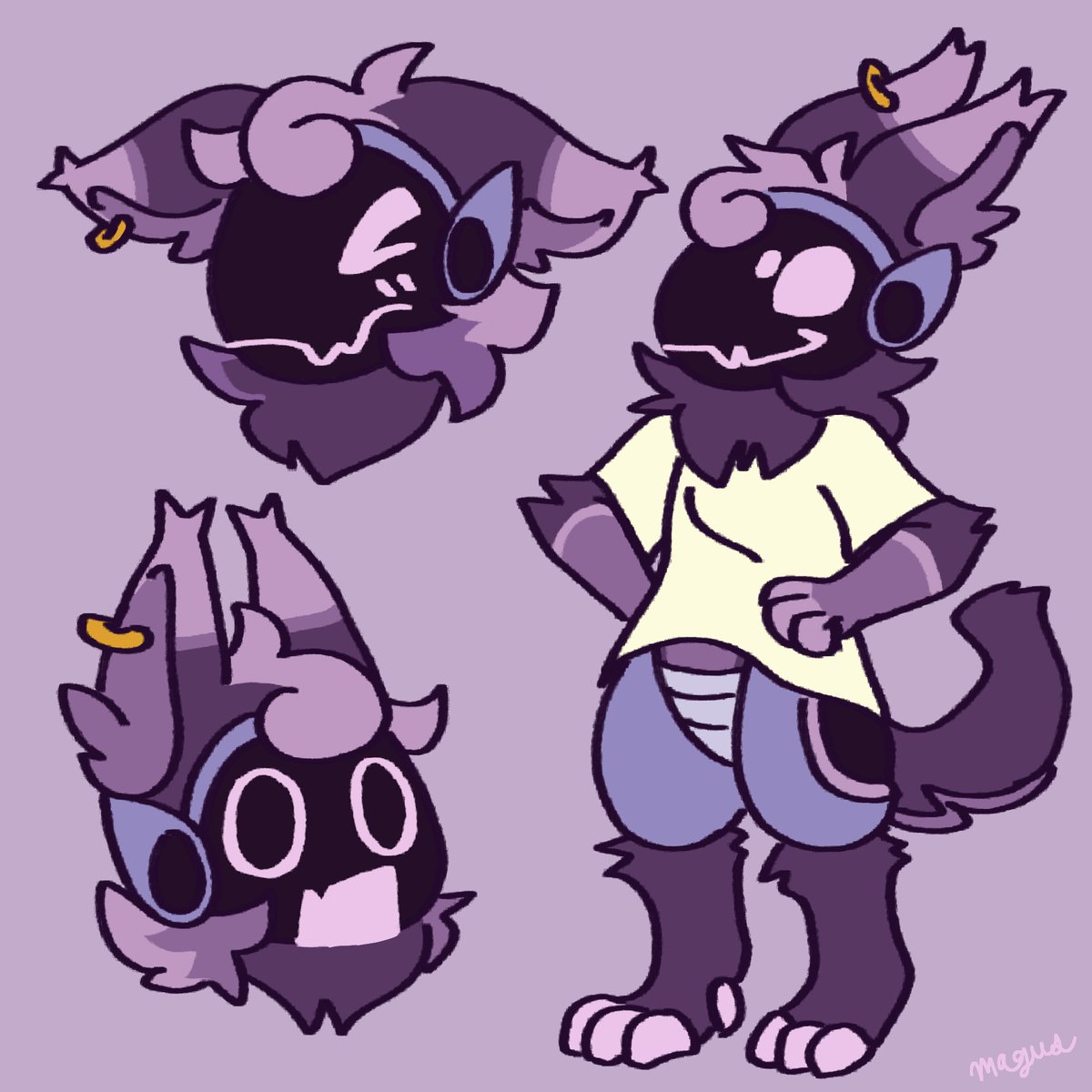 Some Protogen art warmups! Featuring Magus! #protogen #furry #furryartwork