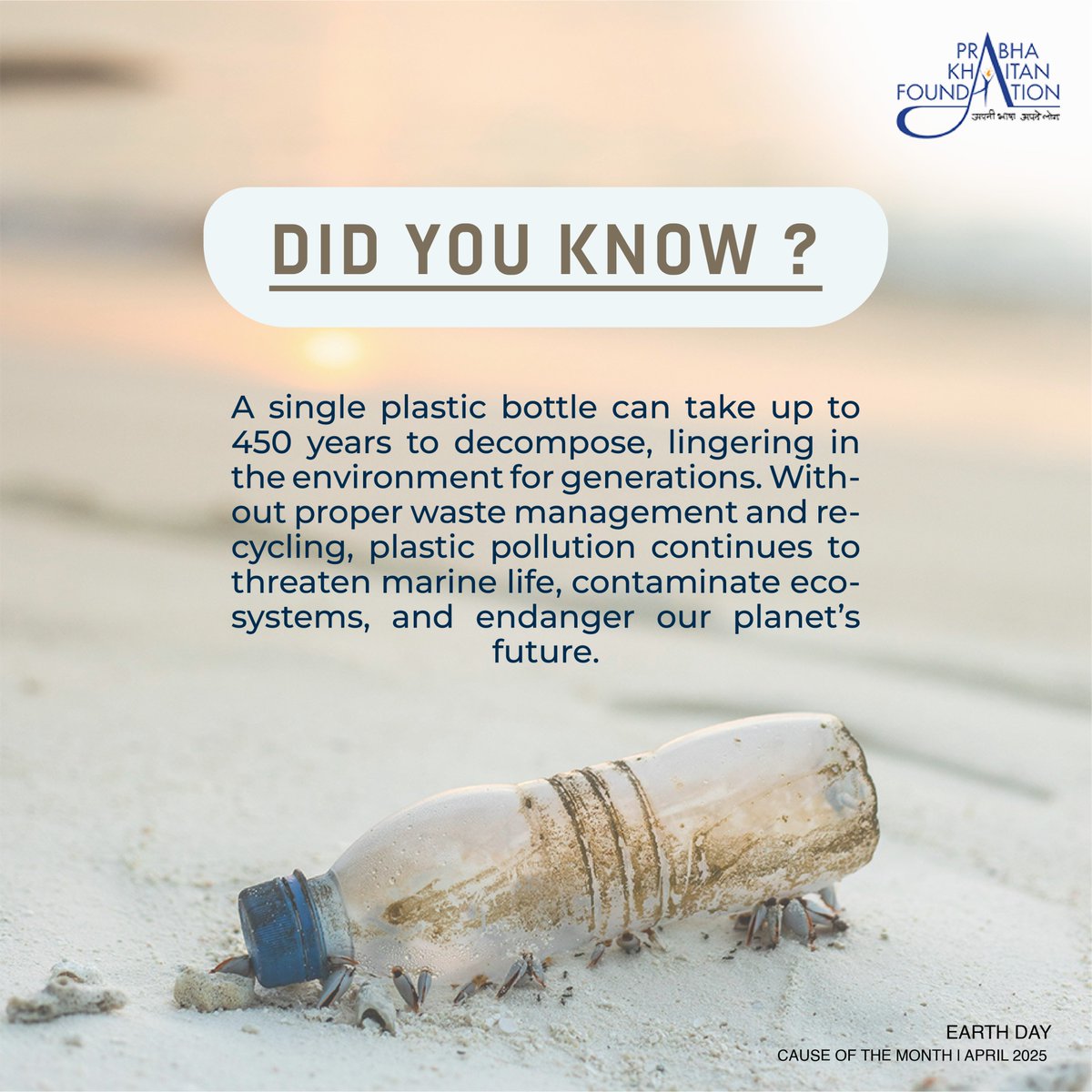 One plastic bottle can outlive seven generations - taking up to 450 years to decompose! 

Every discarded bottle pollutes our oceans, endangers wildlife, and leaches harmful chemicals into the environment. With billions of plastic items produced each year, our planet is drowning