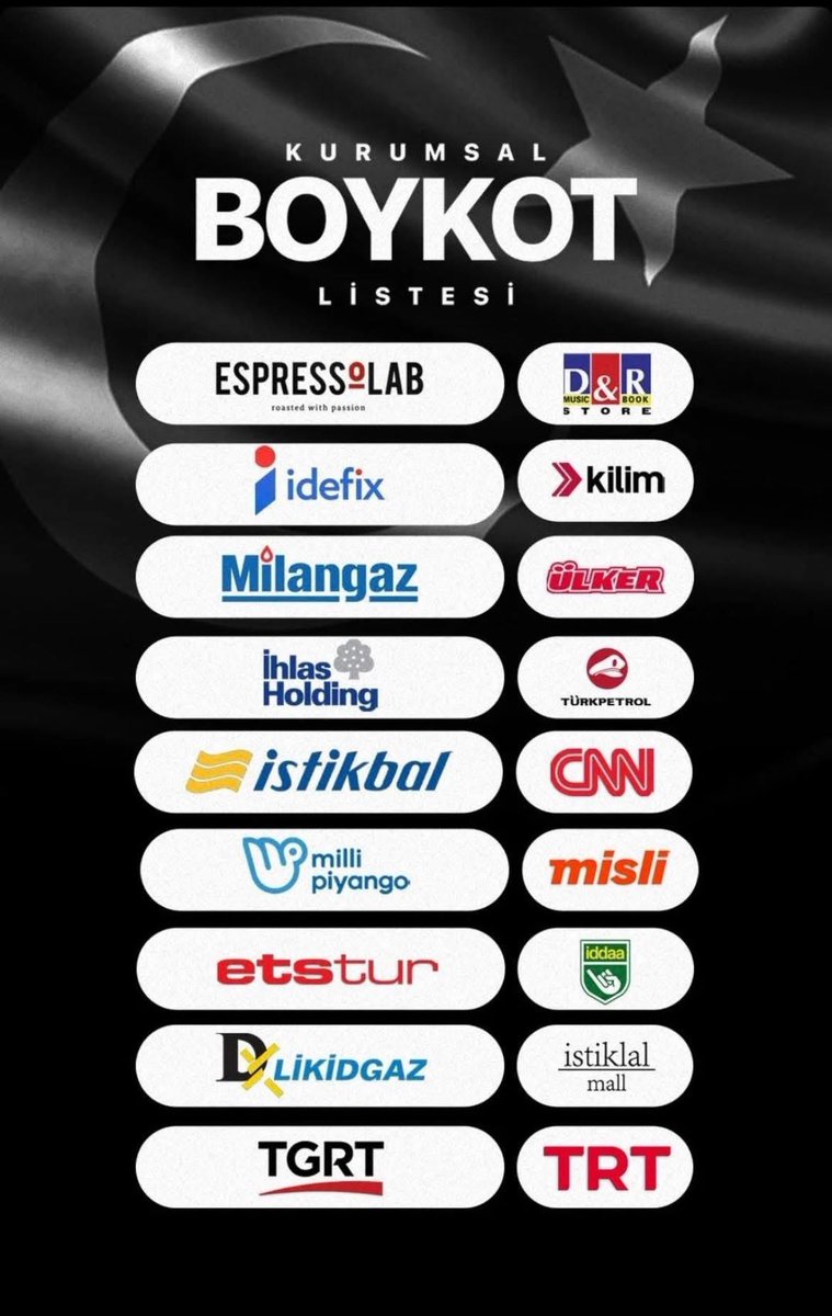 #BoykotDeğilMilliZarar
Bunların arasında adınaa bakınca yerli olduğunu anlayabileceğiniz bir işletme var mı kimisi fetih artı kimisi Arap sermayesi