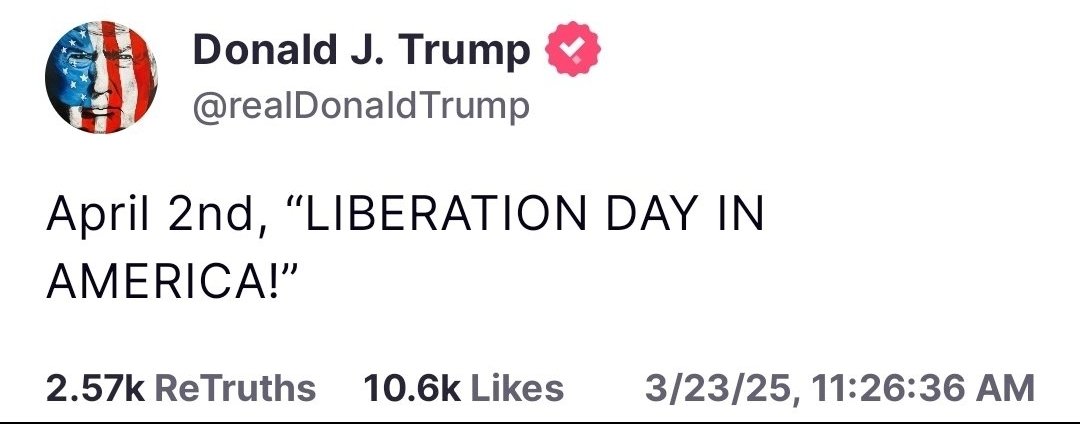 MagLiber3's tweet photo. GO GO GO !
La journée va être bonne !
#LiberationDay a dit @POTUS
#ElonMatrix #ElonMusk #Cia https://t.co/iwaEu5WgIZ