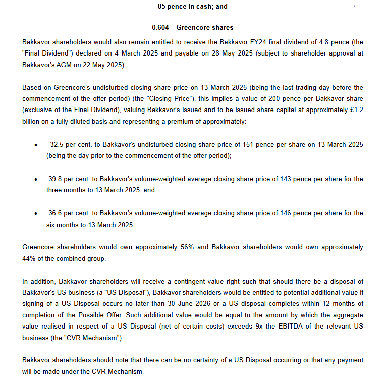 YstoneAdvisory's tweet image. #BAKK - agreed terms from Greencore imply 200p for Bakkavor
