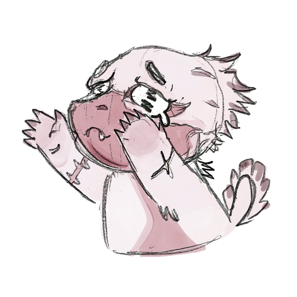 Azeria_Artist's tweet photo. Here’s a little raptor of love❤️, even though it was horrible to draw TwT !

#FurryArt #FurryOC #emotes #FurryArtist #FurryPride #furrycommission https://t.co/tKt6cNMCIn