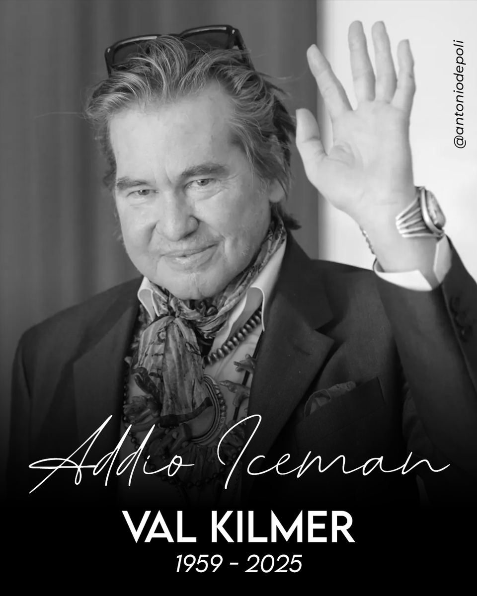 AntonioDePoli's tweet image. Un ultimo volo verso l’eternità. Grazie per le emozioni, Val. 
Addio, Iceman.
#ValKilmer #Kilmer #TopGun #Iceman