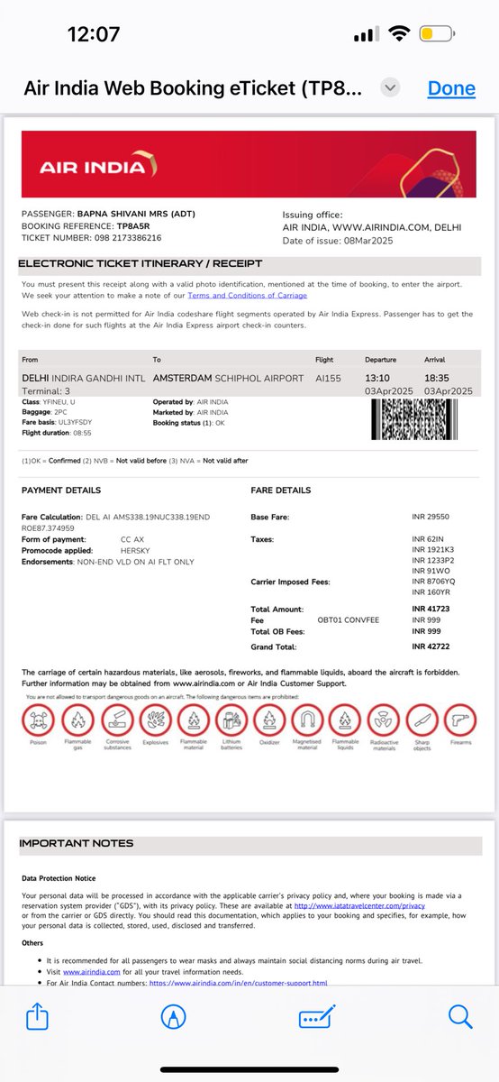 shivijain29's tweet photo. @vfsglobalcare All because you sent my visa to the wrong location and it reached Indore instead of Jalgaon. https://t.co/FaRW7MDbjm
