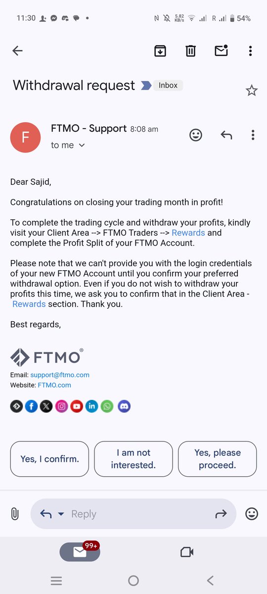 Another Big Milestone in My FTMO Journey!

Alhamdulillah! I’ve just received two more payouts from my FTMO accounts this month:

$8,825.70

$4,780.62

With these new additions, my total FTMO rewards have now crossed $280,990!

#FTMO #ForexTrader #TradingSuccess #PayoutJourney