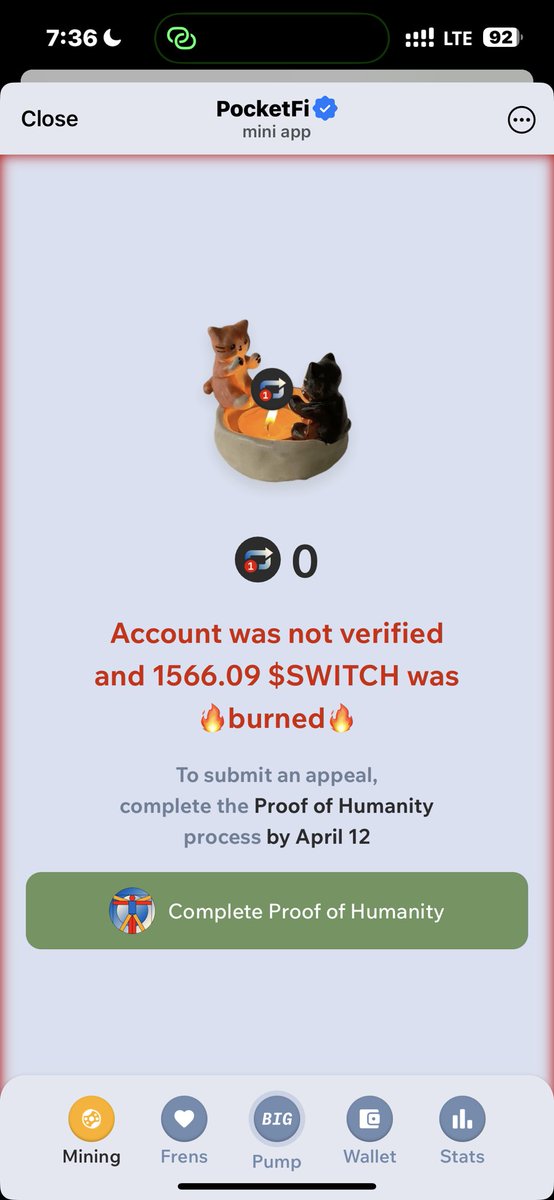 RuffZammy25422's tweet photo. This is clearly a scam 
Why would ask for money to complete humanity check 
Other airdrop that ask for humanity check didn’t ask for money 
@pocket_fi  you people are scam https://t.co/TP8NaYPvVU