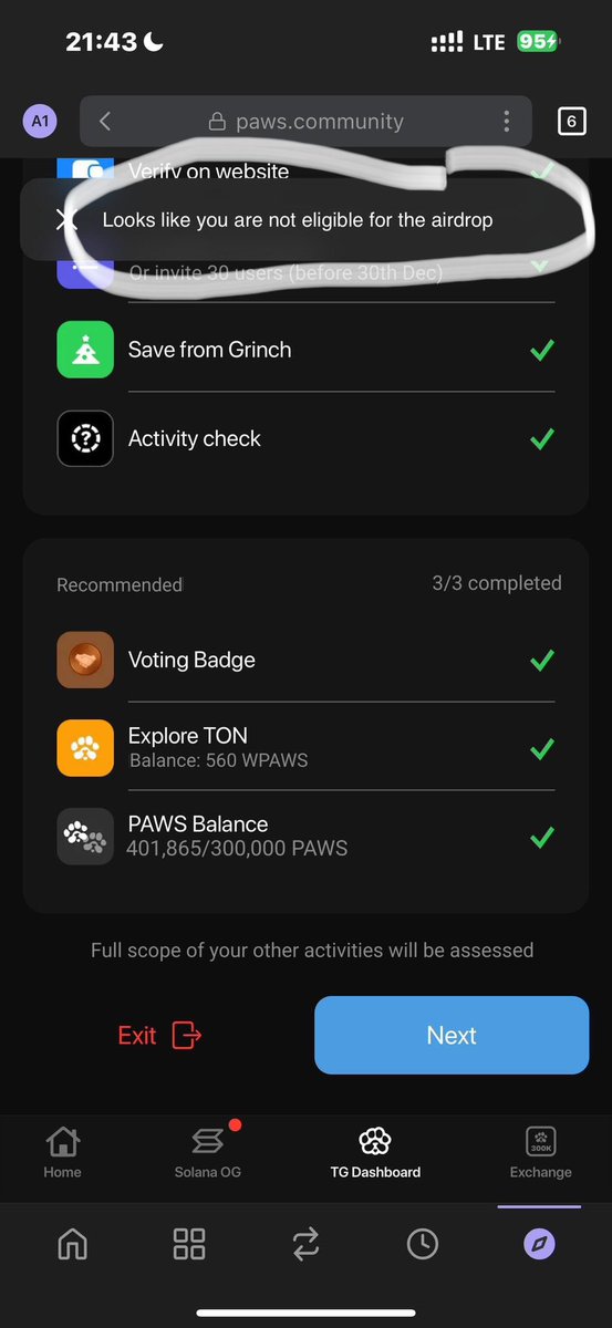RuffZammy25422's tweet photo. @Jmyho_ Why are you people playing with someone's feelings
I bought the badge
I did ton
I have 560 paws
My point is over 400k
I have referrals
I did all the eligibility task
But you people said that am a bot
Why is that
@GOTPAWSED 
@PawsGotlabs https://t.co/SOZshQpyJS