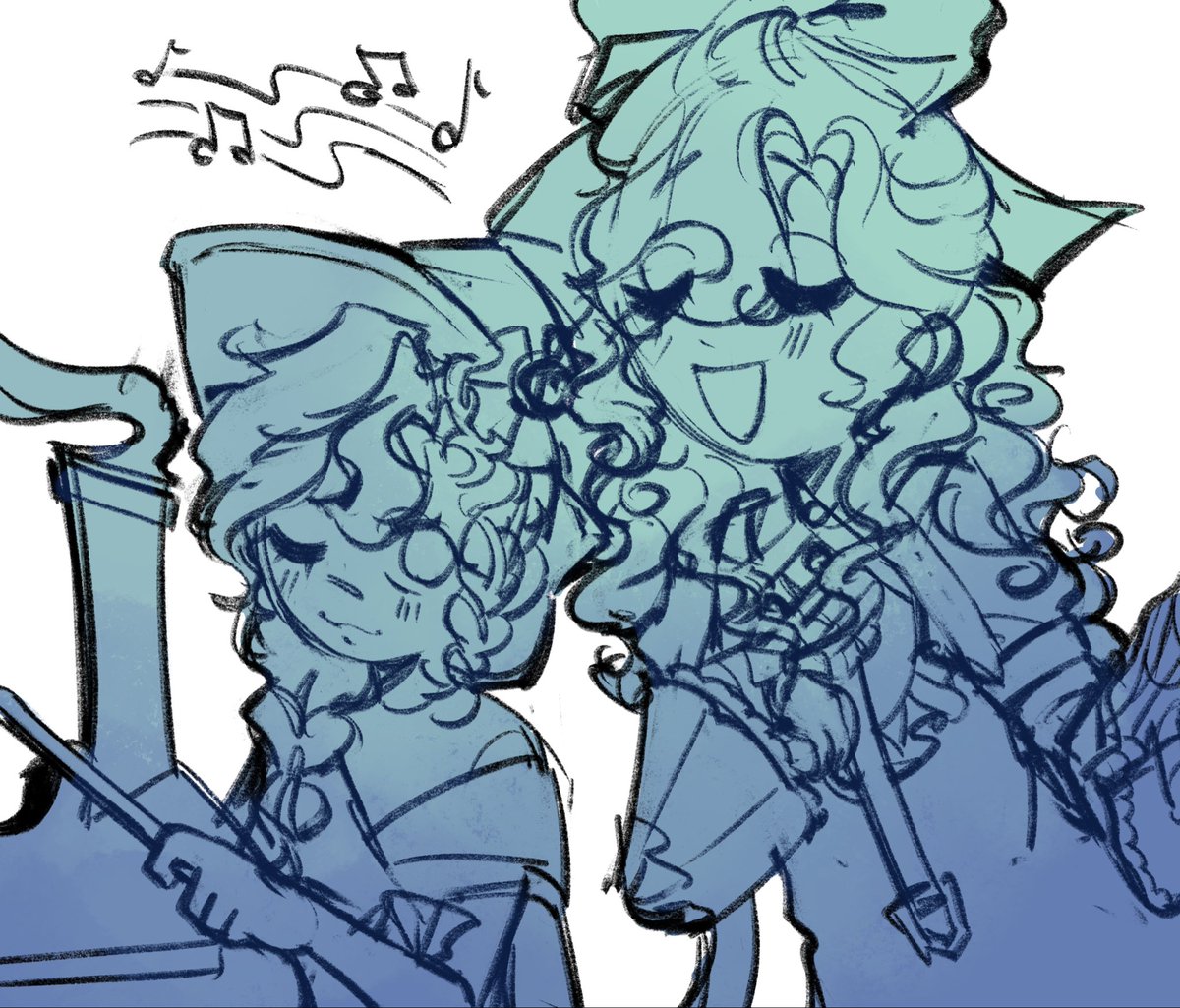Verysmartartist's tweet photo. Musical yuri yeaaah 🎶
#r1999 #reverse1999 #barcarola #lorelai https://t.co/JbsjwCWvor
