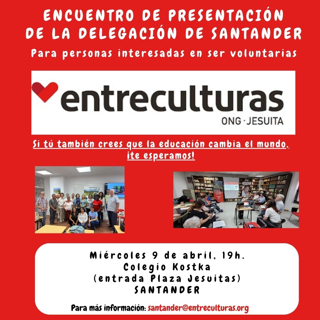 ¡Animaros a conocer nuestra Delegación!

¡Nos encantaría contar contigo! 
📷 Miércoles 9 de abril 
📷 19 h 
📷 En el Colegio Kostka (entrada Plaza Jesuitas) 

¡Estaremos encantados de recibirte! ¿Te animas?