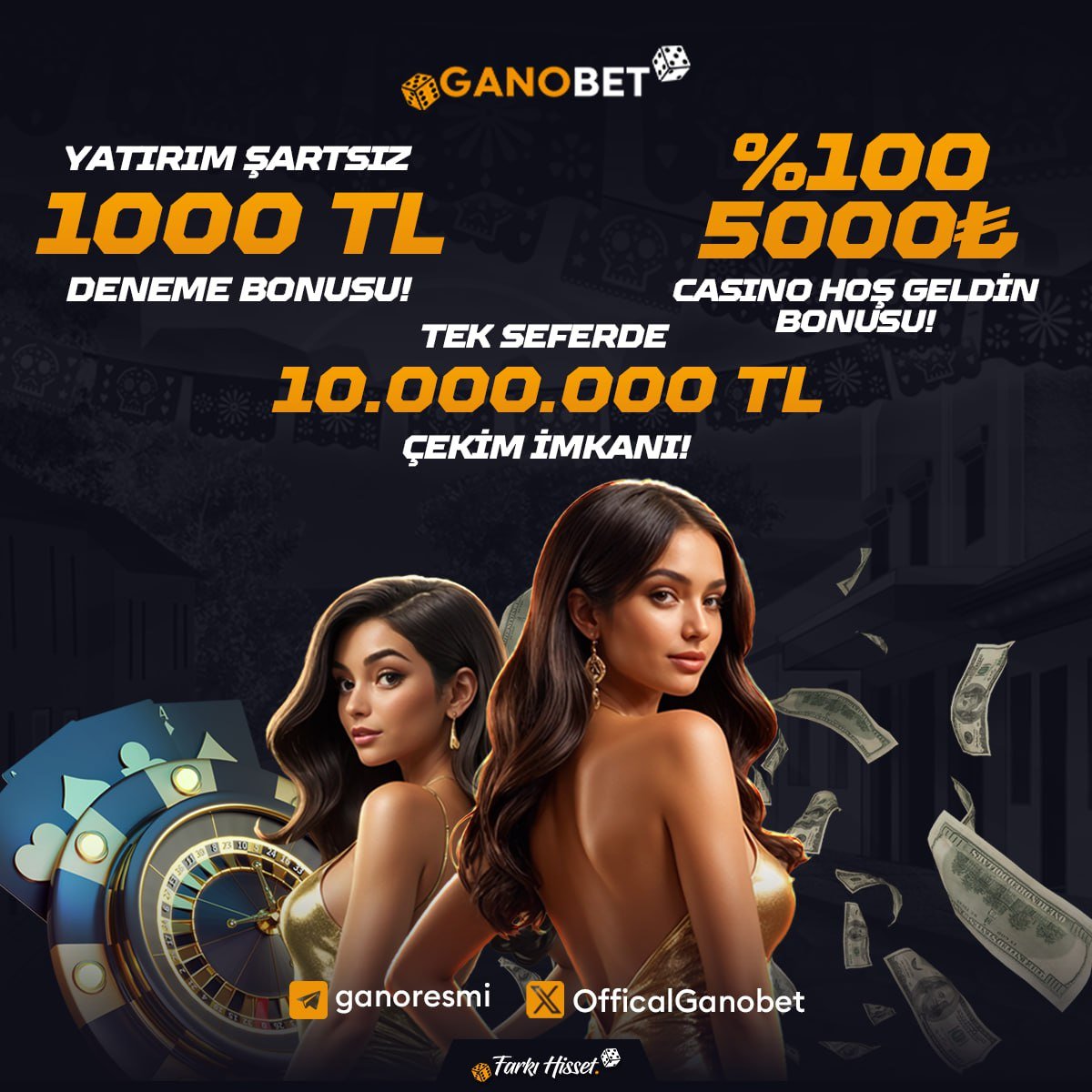 GANOBET AİLESİNE KATILMAYA HAZIR MISIN?

1000TL YATIRIM ŞARTSIZ DENEME BONUSU!

%100 - 5000TL CASINO HOŞ GELDİN BONUSU!

TEK SEFERDE 10.000.000TL ÇEKİM İMKANI!

🌐 Güncel giriş adresimize her zaman ''gano.link'' üzerinden ulaşabilirsiniz