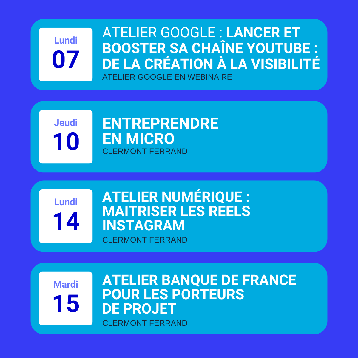 ccipuydedome's tweet photo. 📅 [AGENDA CCI] A vos agendas, #entrepreneurs !
Un mois d'avril riche en ateliers numériques !

✅ Pour en savoir plus, cliquez dans la rubrique AGENDA de notre site internet

Agenda ici 👉 https://t.co/bj2qGswr44
#entrepreneuriat #ateliernumerique #economiecirculaire #finance https://t.co/FzHjTfr0Yn