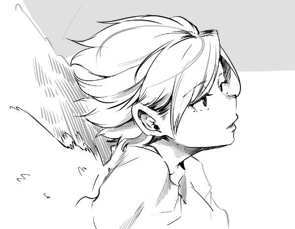 上手く描けないけどこういう髪型のキャラって減った気がする
個人的には好きなんだけども 