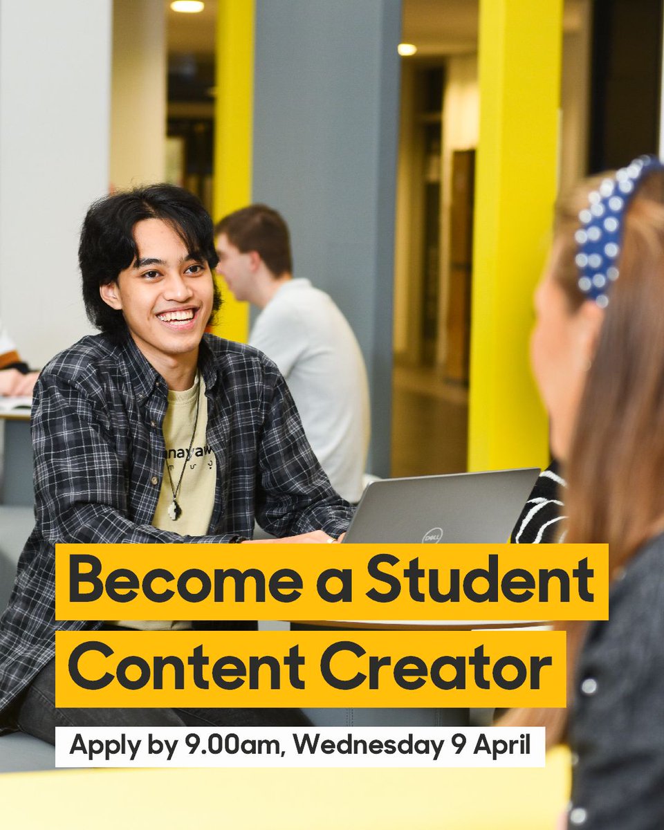 📲 Students! The uni is on the hunt for enthusiastic PAID content creators to share what life's like here with future students. If you're passionate about TikTok, this opportunity is perfect for you. There's info online to start your creative journey: buff.ly/IyWwWiO