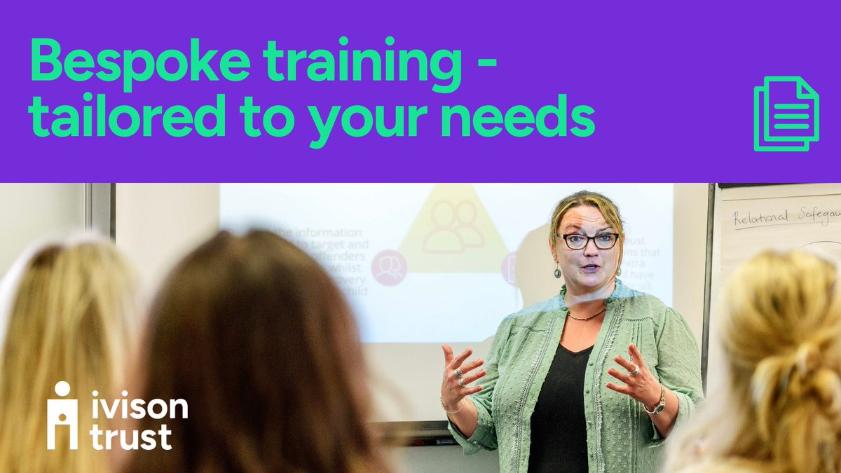 This year, upskill your staff through our #CPD accredited training, taught by experts in their field. We can create a bespoke training package specifically tailored to your needs based on a wide variety of #childexploitation related subjects.

Visit: ivisontrust.org.uk/training-cours…