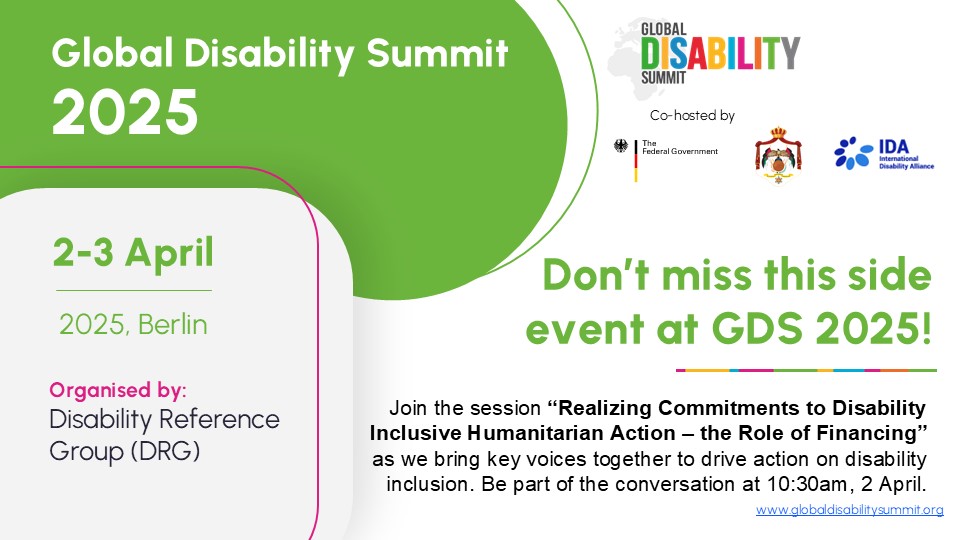 CBM Christian Blind Mission (@cbmworldwide) on Twitter photo How can we ensure that humanitarian action is #DisabilityInclusive? Join this #GDS2025 side event run by the Disability Reference Group (DRG) on the role of financing when realising commitments to #DisabilityInclusive humanitarian action 🤝 <a href="/GDS_Disability/">Global Disability Summit</a> How can we ensure that humanitarian action is #DisabilityInclusive? Join this #GDS2025 side event run by the Disability Reference Group (DRG) on the role of financing when realising commitments to #DisabilityInclusive humanitarian action 🤝 <a href="/GDS_Disability/">Global Disability Summit</a>
