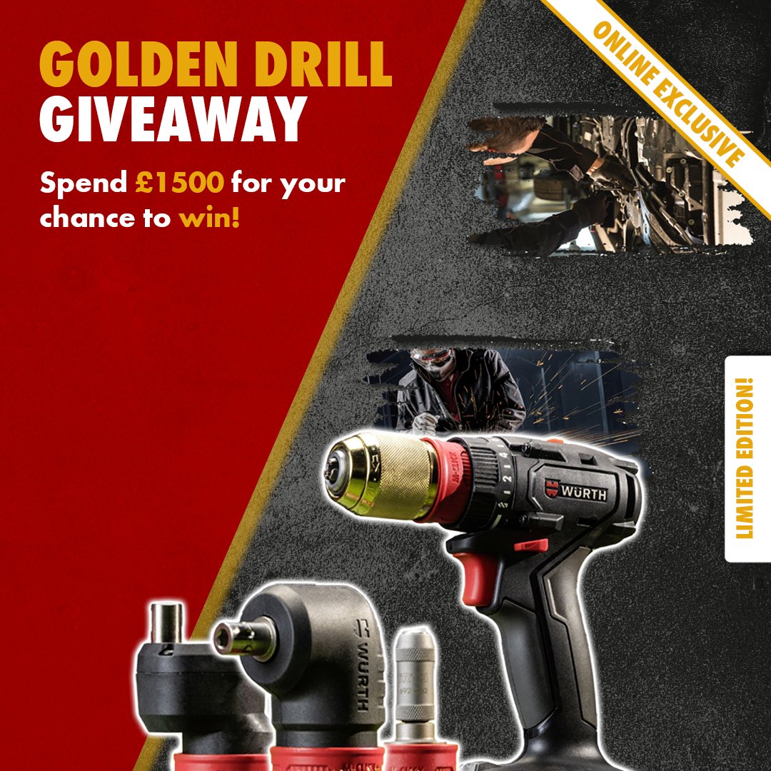 WurthUK's tweet image. 🌟 Shop online with Würth UK this month and save! 🛒 

Spend £1500 for a chance to win a limited edition Golden Drill!🔧 Click the link to start shopping now and watch for more exciting offers this April! 

brnw.ch/21wRJmc

#apriltools #goldendrill #wurthuk