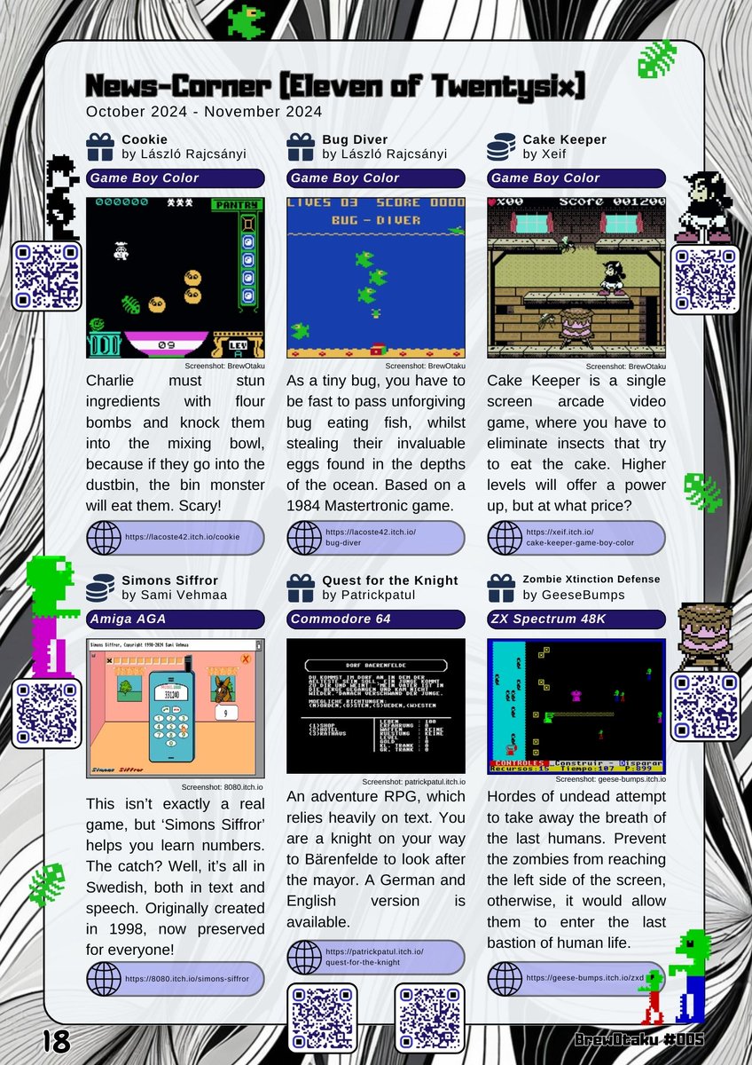 GeeseBumpsGames's tweet image. There’s little time left until issue #005 of @brewotakumag is released, where my small BASIC project for the ZX Spectrum, ZXD, will have its own little space. Many thanks for the review! 😉