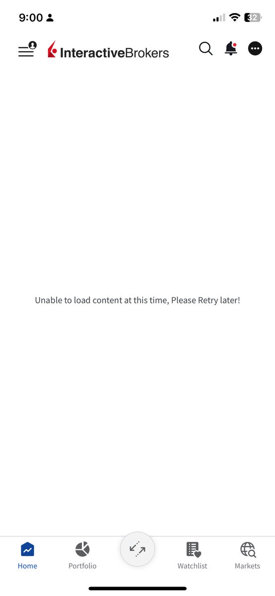 Tal_A's tweet image. Anyone else having this problem with @IBKR on home page (mobile app)? Been over 24h like this now…