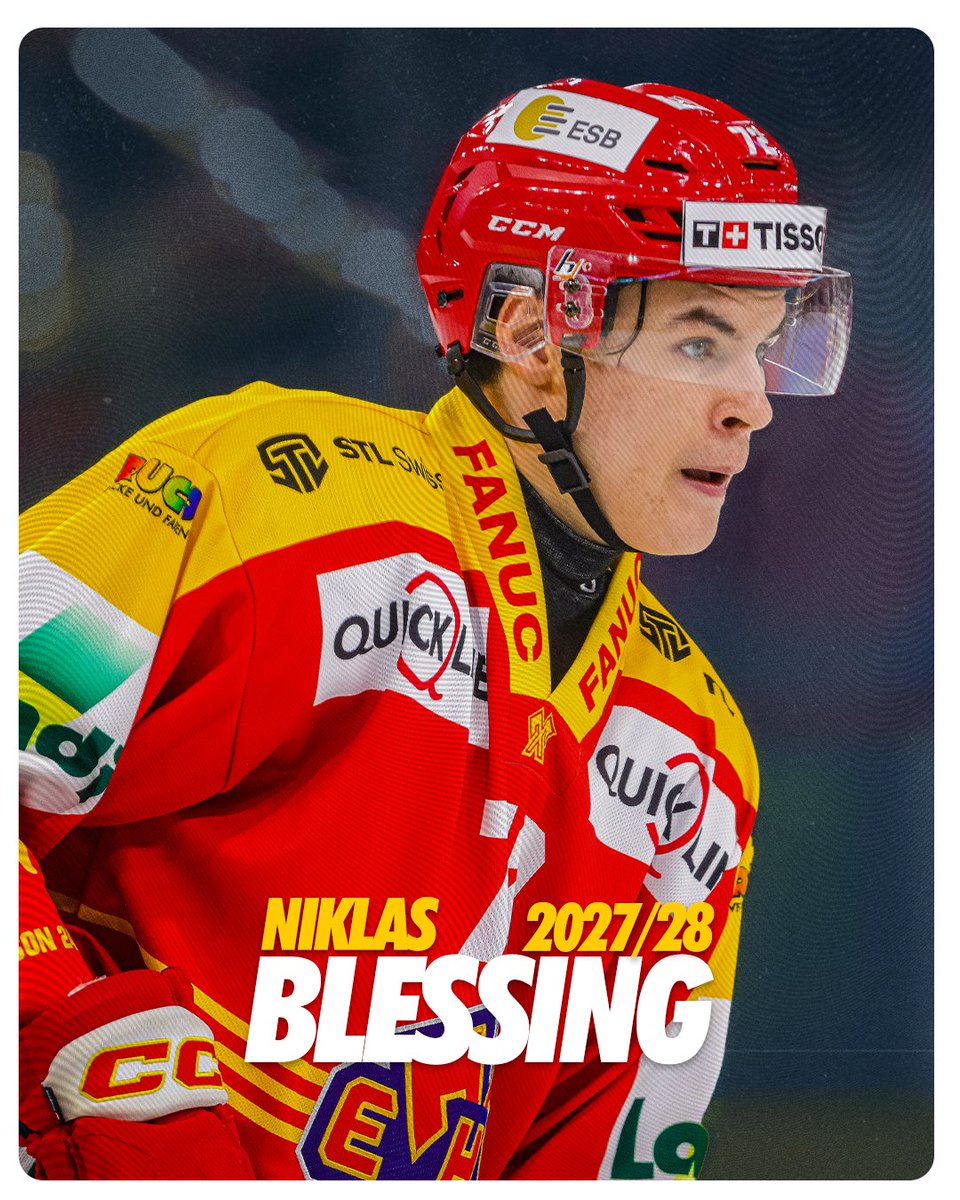 📝Le HC Bienne a le plaisir d'annoncer que Niklas Blessing a signé un contrat professionnel de trois ans, jusqu'en 2028. Après de solides perfs en junior &amp; Swiss League, il intègre le cadre pro. 🔥

Wir freuen uns, Niklas auf seinem Weg zu begleiten! ❤️💛