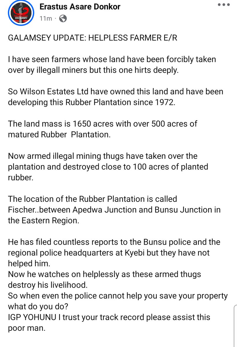 This is a very terrible situation. 
#StopGalamseyNow