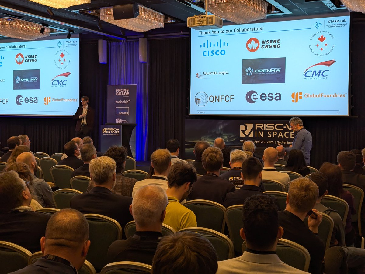 FlorianWoh's tweet image. Wow!! Chris from @usask talk about the work he is doing with Prof. Li at the Star lab, building radiation hardened IP based on #OpenHW Core-V-MCU platform using #CV32E40P inside, lovely 😍