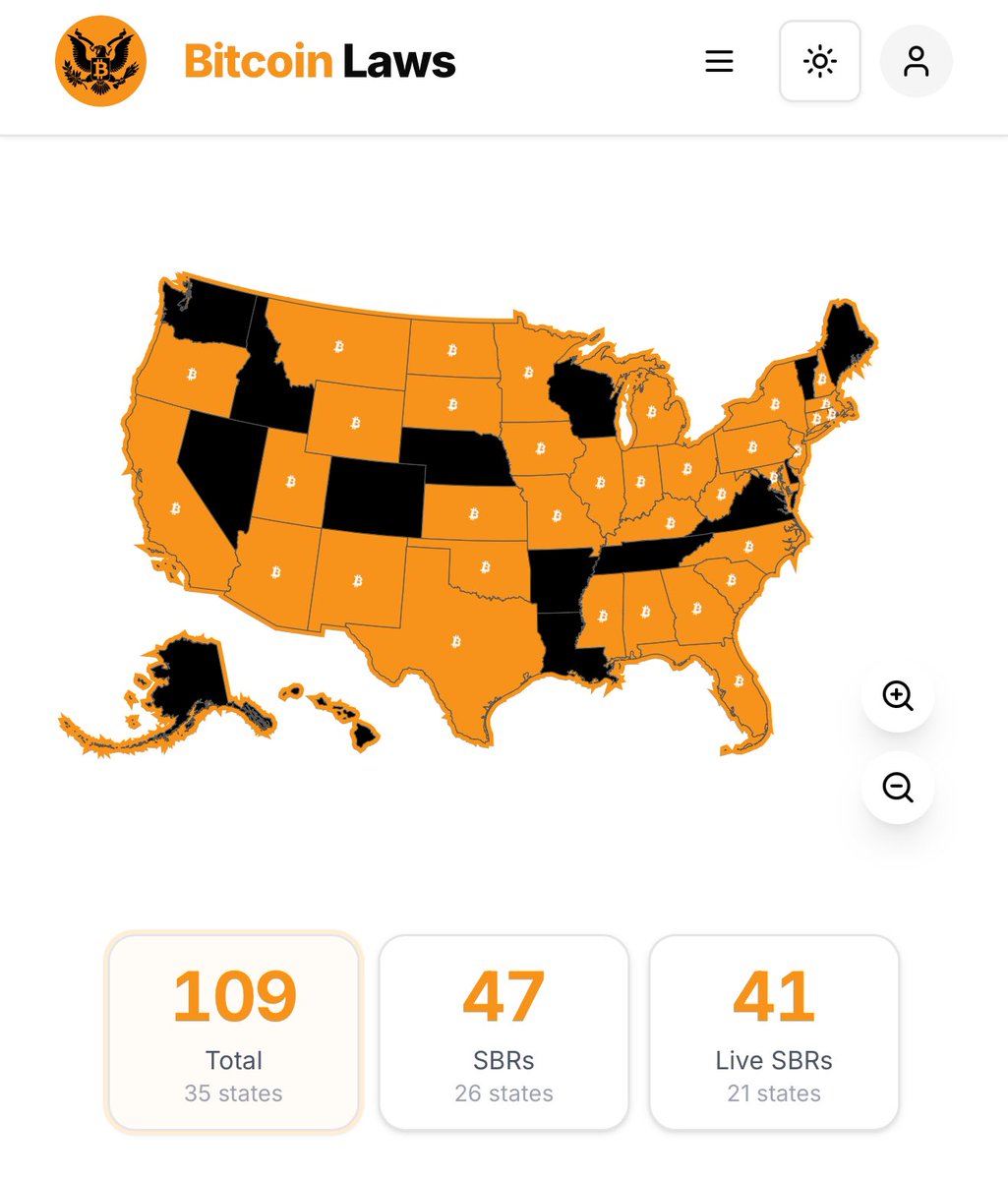 100+ pro-Bitcoin bills in 35 different states. 

Blue states, red states, and Washington DC are racing to be the most pro-Bitcoin.

History has happened right before your eyes. The USA has become the world leader on all things Bitcoin. Bullish. 🇺🇸