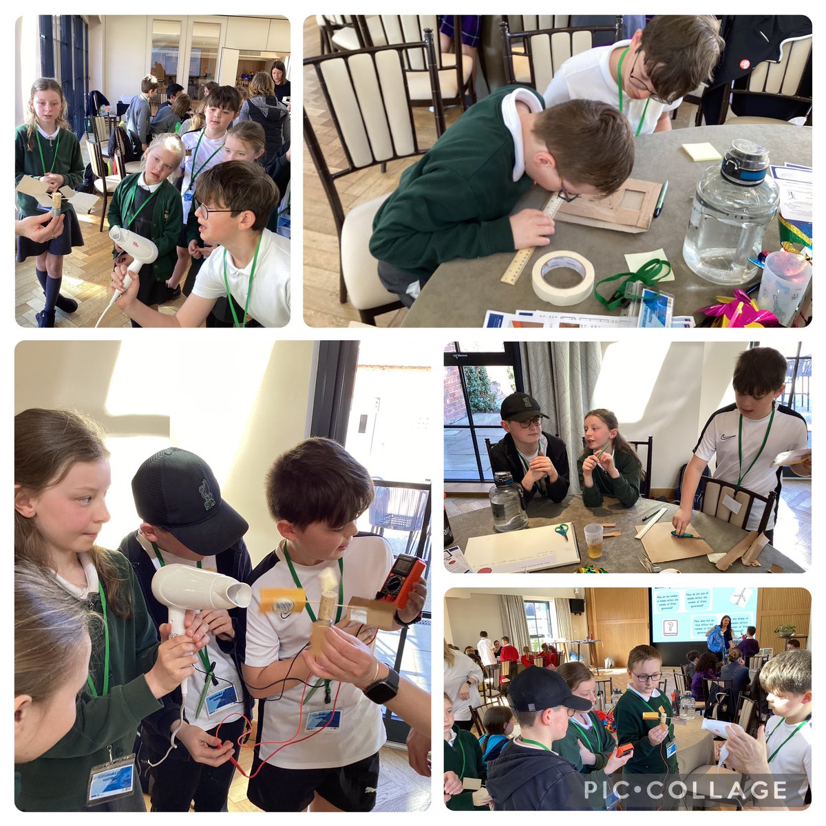 Year 5’s experimenting to find the best way to make a wind turbine as part of our sustainable science day #stoswaldsscience #chesterzoo