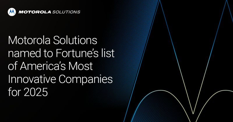 Motorola Solutions continues to drive innovation, securing a position on Fortune's list of America's Most Innovative Companies for 2025. 

bit.ly/3RjZih0

#MotorolaSolutions #SolvingForSafer