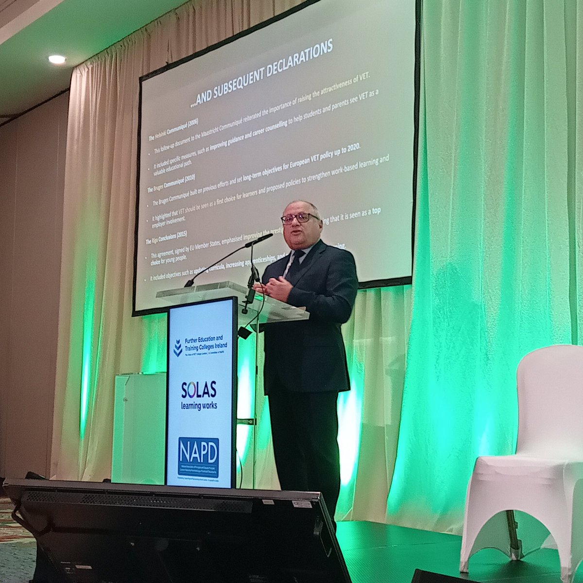 Very interesting presentation from Joachim Callega on the V(F)ET European perspective <a href="/NAPD_IE/">NAPD</a> FET conference. <a href="/SOLASFET/">SOLAS</a>  #fetthefirstlearnerchoice