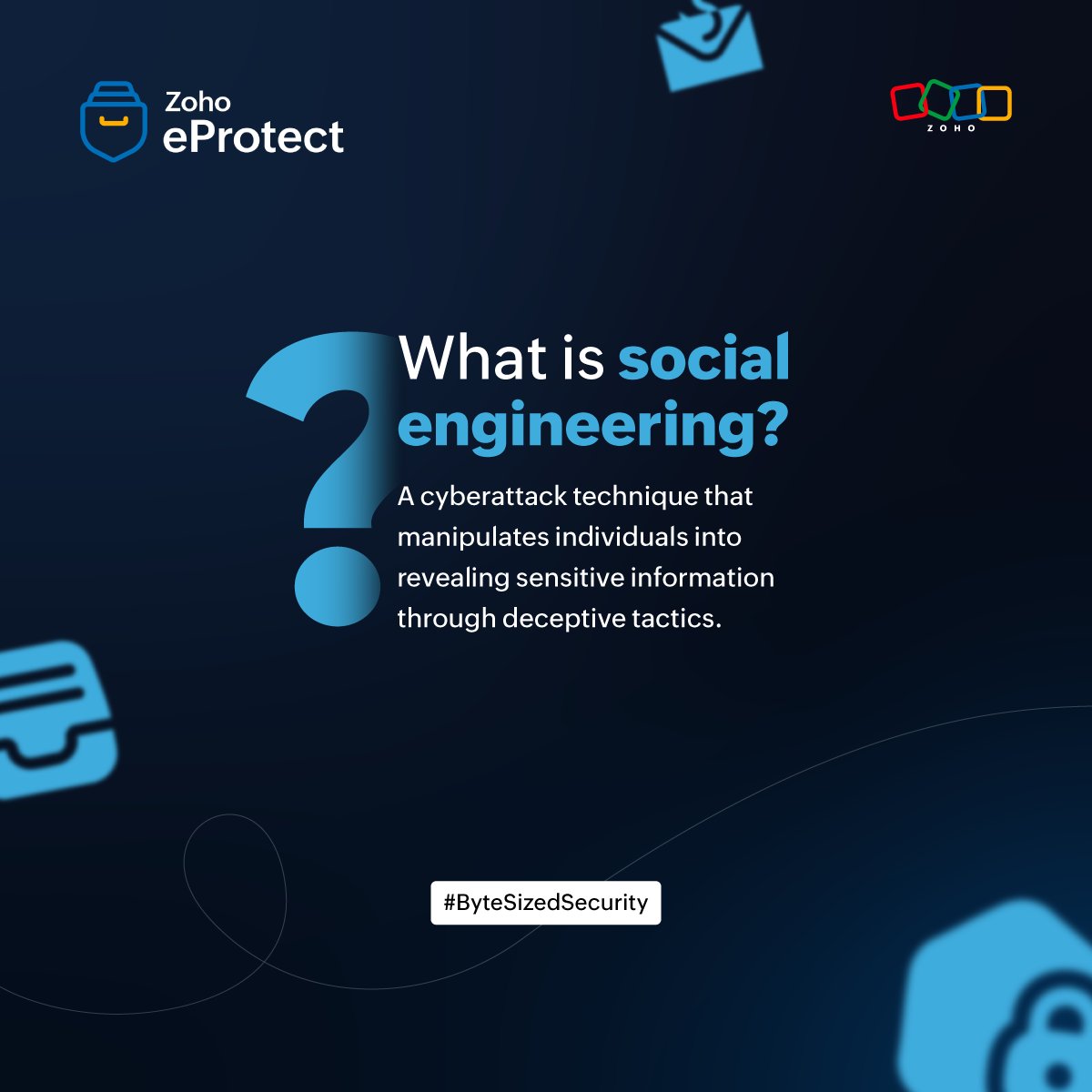 ZohoeProtect's tweet image. "Urgent: Your account has been compromised!" 🚨
Sounds scary? But wait—before you click, think! These could be social engineering attacks, where cybercriminals manipulate you into taking actions you shouldn’t.
Head to zurl.co/Ja8pm for more.
#ByteSizedSecurity