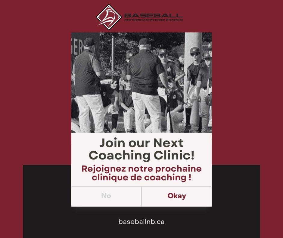 📢 Next NCCP Course: April 7!
"Teaching and Learning Clinic" online—don’t miss out!

Sign up &amp; check future dates 👉 1l.ink/5HLPFLF

📢 Prochain cours du PNCE : 7 avril !
La « Clinique d'enseignement et d'apprentissage » en ligne 

#BaseballNB #NCCP #CoachingDevelopment