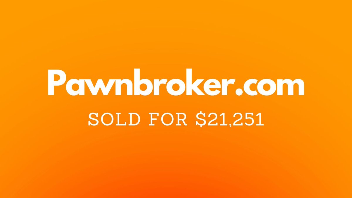 Yesterday saw $453k in domain name sales including:

$21,251 Pawnbroker․com
$11,750 6467․com
$10,815 One․vision
$9,995 AgenticComp․com
$7,399 Magnetz․com
$6,733 Revitalization․org

Full list 👉 namebio.com/daily

#Domains