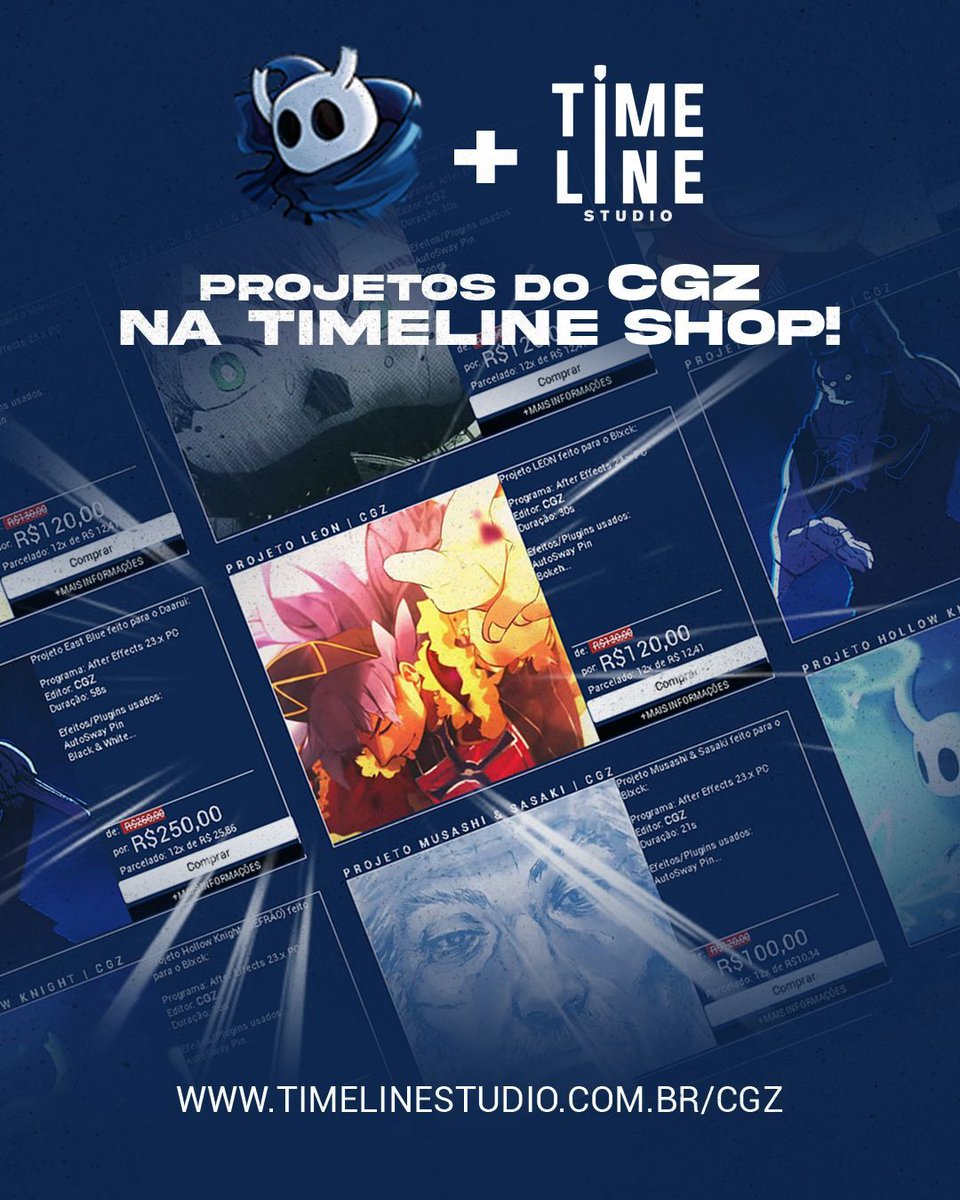 Projetos do <a href="/cgz_ae/">CGZ</a>  agora na Timeline Shop!
timelinestudio.com.br/cgz