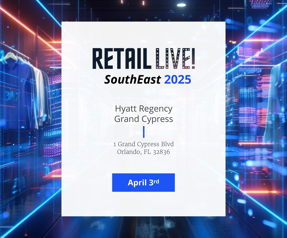 Colliers will be at Retail Live Southeast 2025 on April 3rd! Our team is looking forward to connecting with industry leaders and discussing the latest in retail real estate. See you in Orlando!
 
#Colliers #RetailLive #RetailLiveSoutheast #Orlando