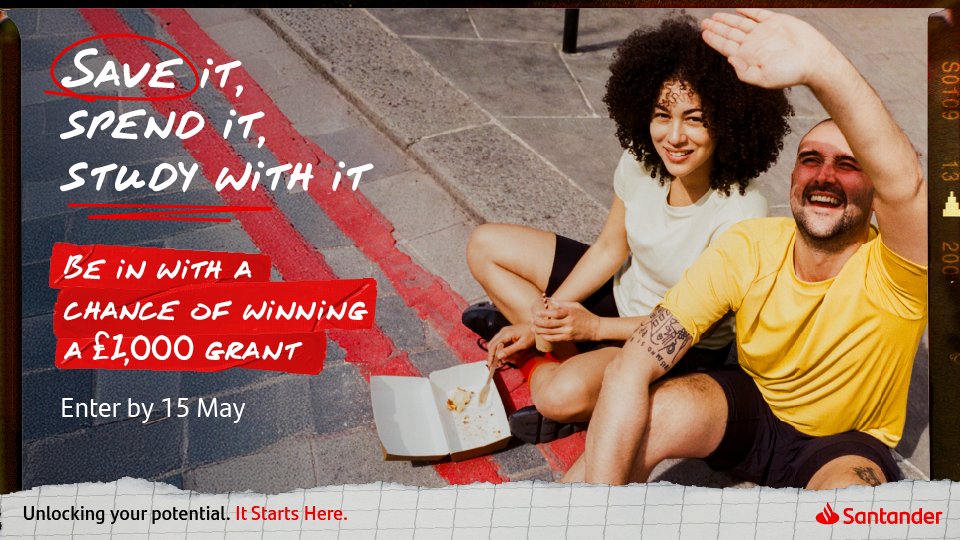 🚨 @plymuni students! Want a financial boost? 🚨

Santander Universities is giving away 10 x £1,000 Brighter Futures Grants to support your studies and wellbeing.

🗓 Apply by 15th May 2025
👉 ow.ly/8WiF50Vt1SE

Don’t miss out! 💸 #SantanderScholarships